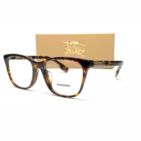 Burberry Men's Havana Rectangle Eyeglasses! - Picture 1 of 3